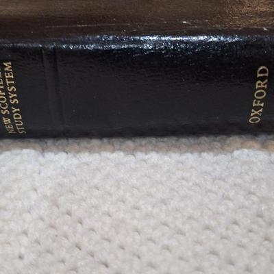 Sale Photo Thumbnail #825: presented to page is not filled out but it's clearly used and has some highlighting mostly in the  new testament.