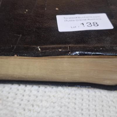 Sale Photo Thumbnail #823: presented to page is not filled out but it's clearly used and has some highlighting mostly in the  new testament.