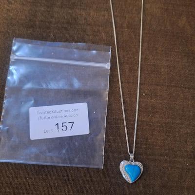 Sale Photo Thumbnail #891: heart shaped pendant on silver chain