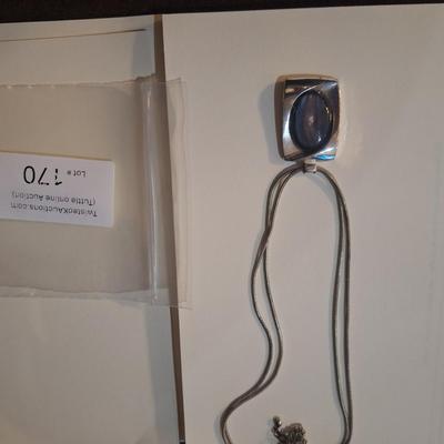 Sale Photo Thumbnail #943: necklace with amber colored stone