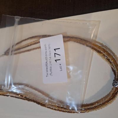 Sale Photo Thumbnail #948: Necklace with silver tone and blue stone pendant