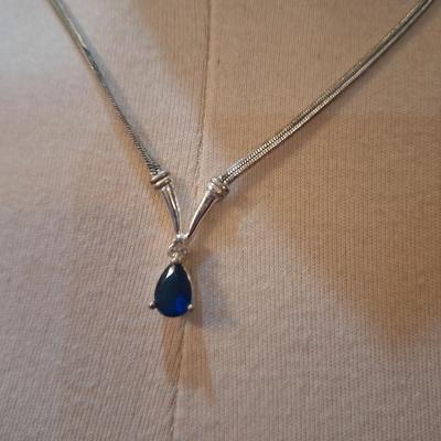 Sale Photo Thumbnail #1001: Necklace with blue stone