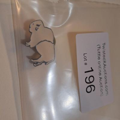 Sale Photo Thumbnail #1025: white buffalo lapel pin