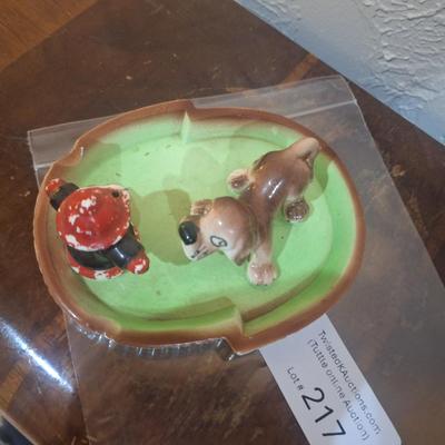 Sale Photo Thumbnail #1112: vintage ashtray of dog and fire hydrant