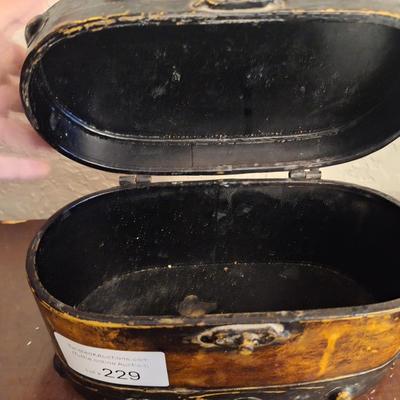 Sale Photo Thumbnail #1168: Metal oval storage box