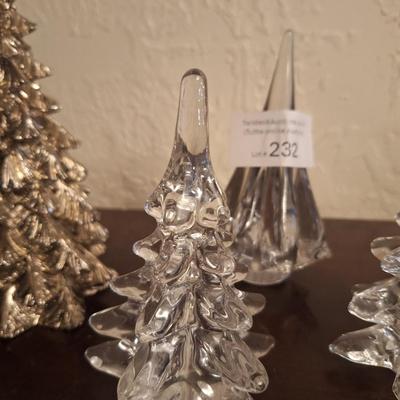 Sale Photo Thumbnail #1181: glass and other table top Christmas trees