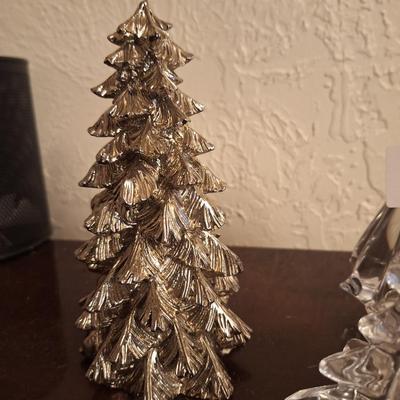 Sale Photo Thumbnail #1182: glass and other table top Christmas trees