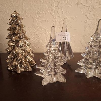 Sale Photo Thumbnail #1180: glass and other table top Christmas trees