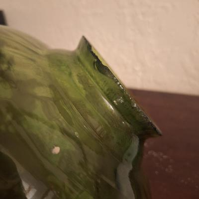 Sale Photo Thumbnail #1233: we think this is a top of a hurricane lamp or some kind of light fixture globe.  Approx 4 inches across where it would sit or hang from a fixture