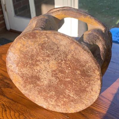 Vintage Terracotta Circle of Friends Sculpture - 7" Folk Art Unity Candle Holder