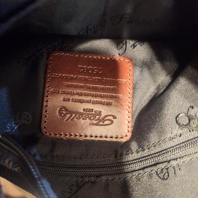 Sale Photo Thumbnail #1271: Black shoulder strap handbag by Fossil