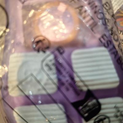 Sale Photo Thumbnail #1283: these show a 20 on the bottom so that would be the EU size.- we recommend you research the size cross reference yourself but it looks like they fit probably a 12 month old   they are new, pink with butterfly.