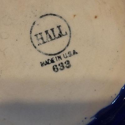 Sale Photo Thumbnail #1342: Cobalt blue pitcher by Hall Pottery- vintage "ball" style pitcher  Art Deco 