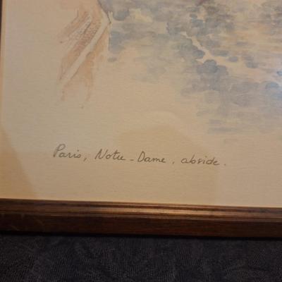 Sale Photo Thumbnail #1357: Framed  water color prints by Belgian artist Bernadette Voz