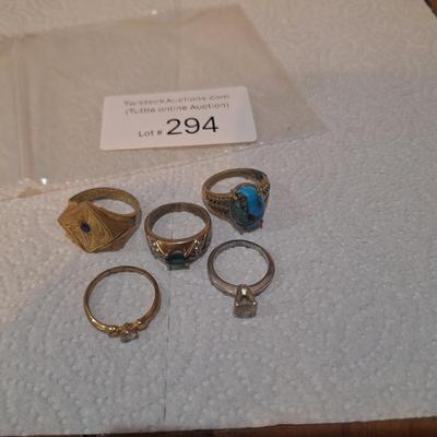 Sale Photo Thumbnail #1520: see all photos these are not gold or sterling they are all costume and all various sizes.