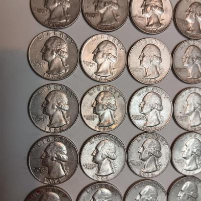 1964 WASHINGTON SILVER QUARTERS