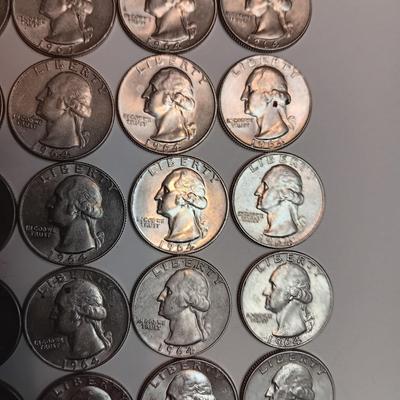 1964 WASHINGTON SILVER QUARTERS