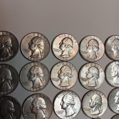 1964 WASHINGTON SILVER QUARTERS
