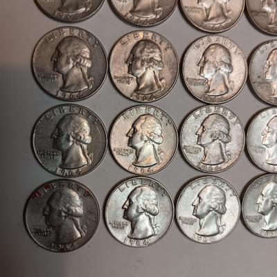 1964 WASHINGTON SILVER QUARTERS