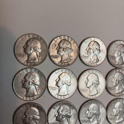 1964 WASHINGTON SILVER QUARTERS