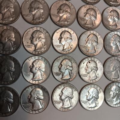 1964 WASHINGTON SILVER QUARTERS