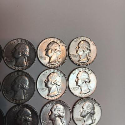 1964 WASHINGTON SILVER QUARTERS