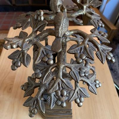 10” Bronze Krishna Statue – Playing Flute Under Tree – Hindu Art