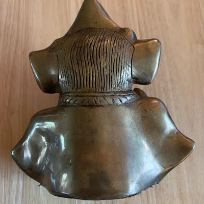 Brass Ganesha Statue – 5” Tall – Indian Religious Symbol