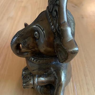 Brass Ganesha Statue – 5” Tall – Indian Religious Symbol