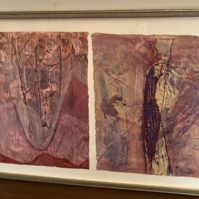 Alan Goldstein (b. 1938) - Acrylic Paper Diptych: Abstract June 1996