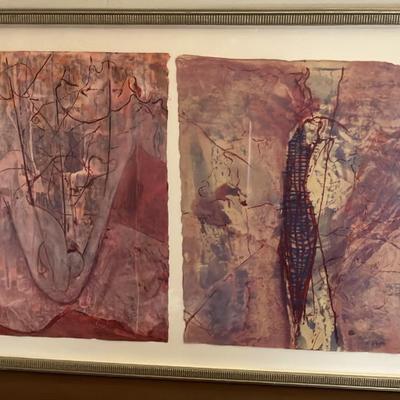 Alan Goldstein (b. 1938) - Acrylic Paper Diptych: Abstract June 1996