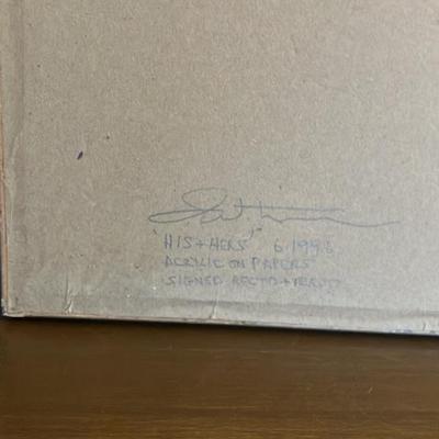 Alan Goldstein (b. 1938) - Acrylic Paper Diptych: Abstract June 1996