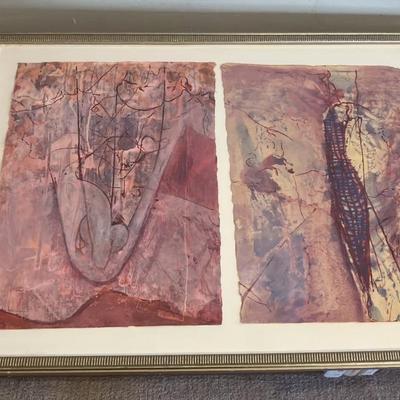 Alan Goldstein (b. 1938) - Acrylic Paper Diptych: Abstract June 1996