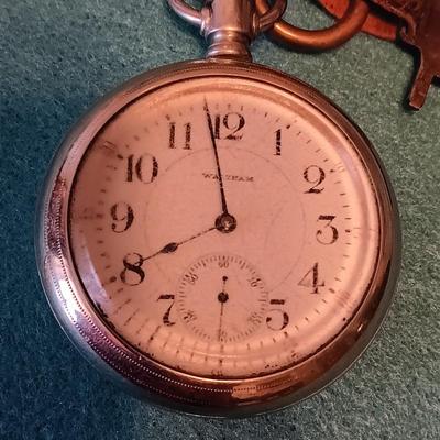 WORKING WALTHAM POCKET WATCH
