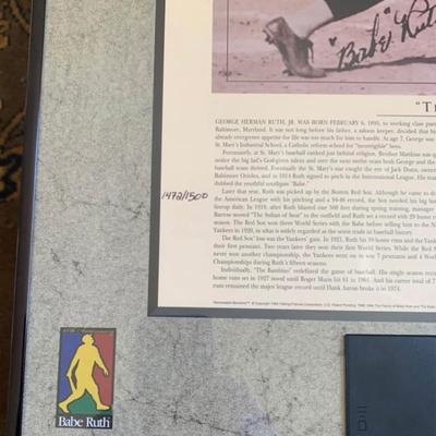 Framed Babe Ruth “The Babe” Limited Edition Collectible w/ Audio – #1472 of 1500