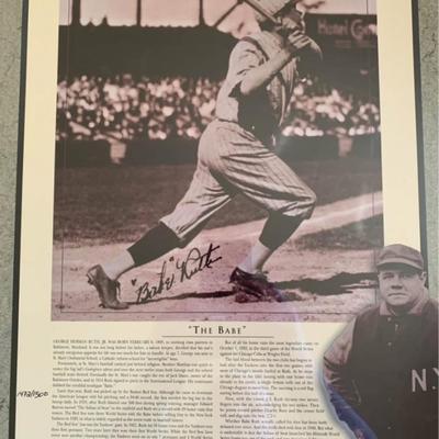 Framed Babe Ruth “The Babe” Limited Edition Collectible w/ Audio – #1472 of 1500
