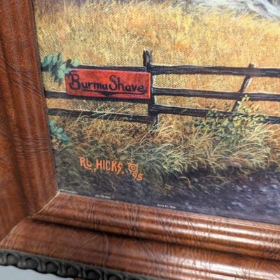 24" x 20 1/2" R L Hicks Coca-Cola Farm Sunset Art