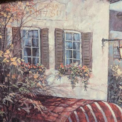 Approx 30 1/8" x 36" Ruane Manning Paris Cafe Print