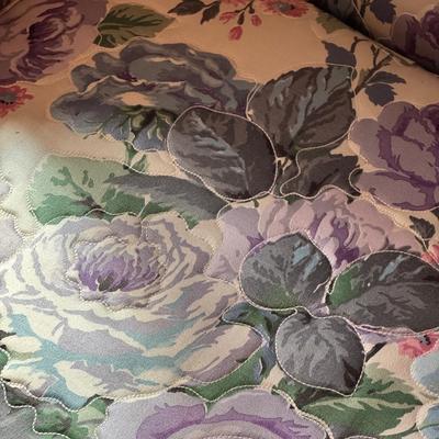 Vintage Tufted Floral Wingback Chair