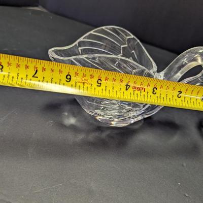 Pair Of Glass Swan Figures