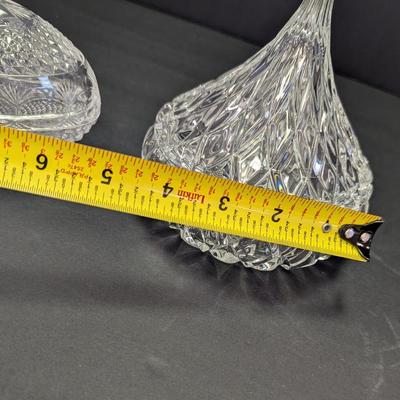 Vintage Avon Mother's Day & Hershey's Kisses Lead Crystal Candy Dishes