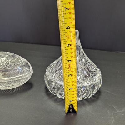 Vintage Avon Mother's Day & Hershey's Kisses Lead Crystal Candy Dishes