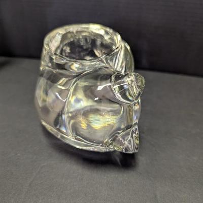 Frosted Glass Angel Cherub & Avon Cat Glass Tea Light