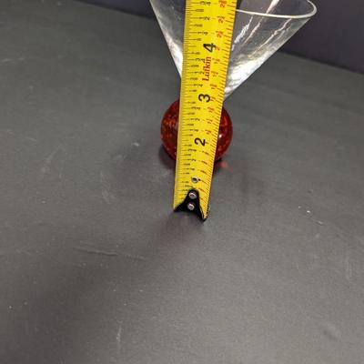 Vintage Controlled Bubble Ball Liqueur Shot/Martini Glass