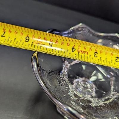 Vintage Silver City Pedestal Bowl With Sterling Silver Overlay