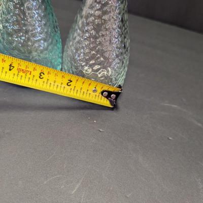 Decorated Hammered Glass Bottles With Stoppers