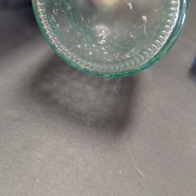 Decorated Hammered Glass Bottles With Stoppers