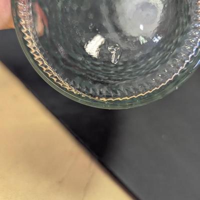 Decorated Hammered Glass Bottles With Stoppers