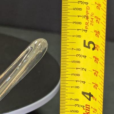 Vintage Dove Signed Fenton Clear Hand Blown Glass Bird Figurine Paperweight