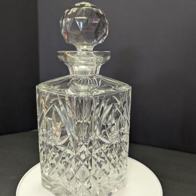 Vintage Crystal Clear Bohemian Square Decanter